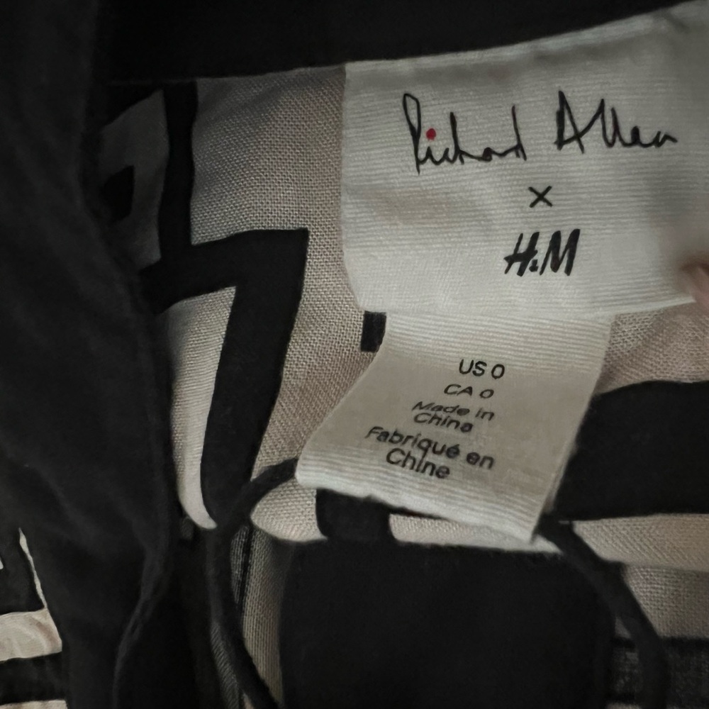 H&M X Richard Allen Geometric Print Shirtdress - Picture 10 of 10